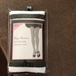 Plus size stripe stockings